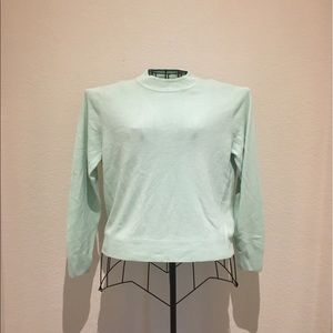 Aqua Mock Neck Sweater Shirt